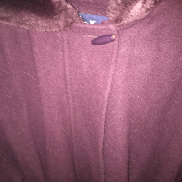 Herman Kay Dress Coat Burgundy Sz8 - Picture 2 of 5